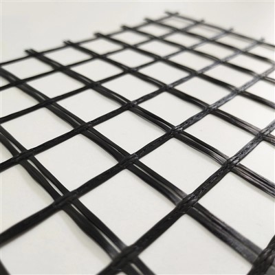 Geogrid av glasfiber för stödmurar